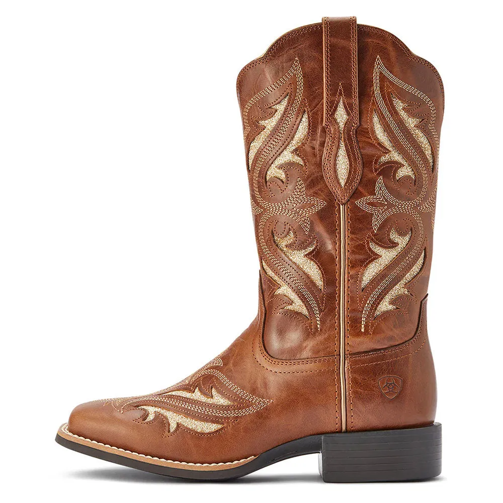 10042446 Ariat Women's Round Up Bliss Western Boot - Midday Tan