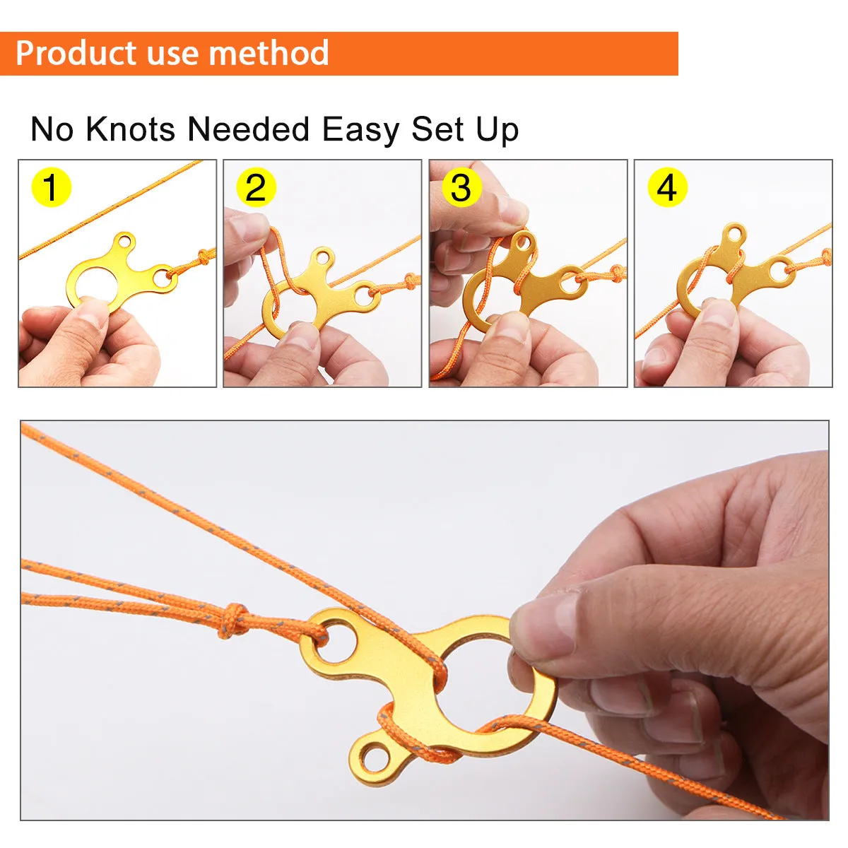 Aluminum Guyline Tensioners 10Pcs/Pack