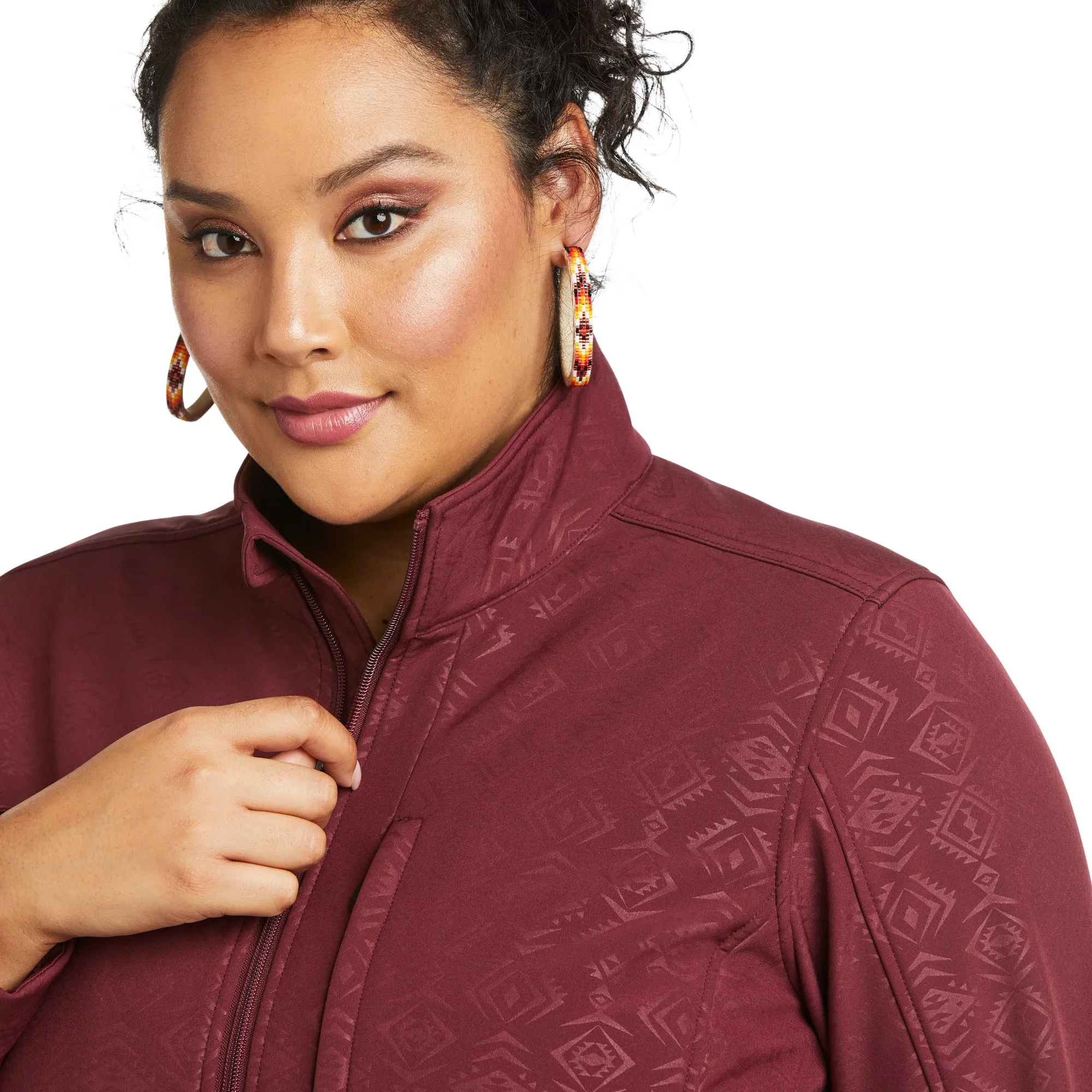 Ariat Ladies REAL Windsor Wine Embossed Concealed Carry Jacket 10037450