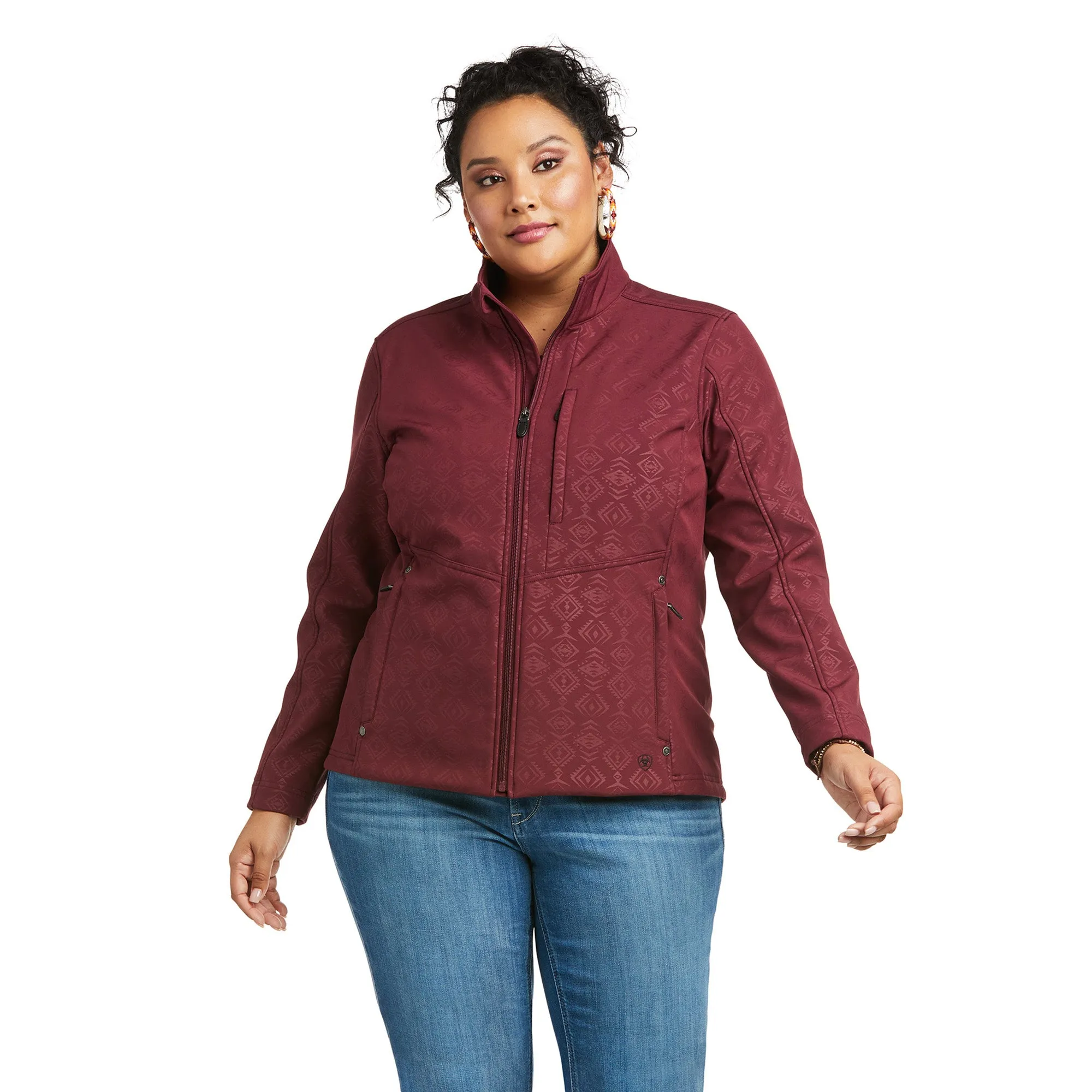 Ariat Ladies REAL Windsor Wine Embossed Concealed Carry Jacket 10037450