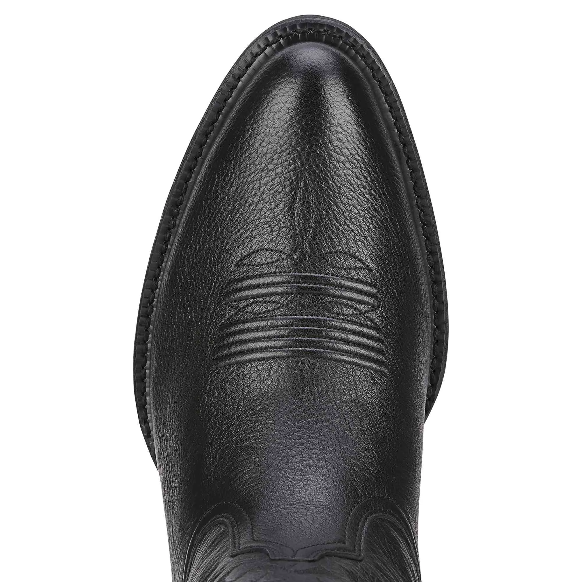 Ariat Men's Black Deertan Heritage R Toe Western Boots 10002218