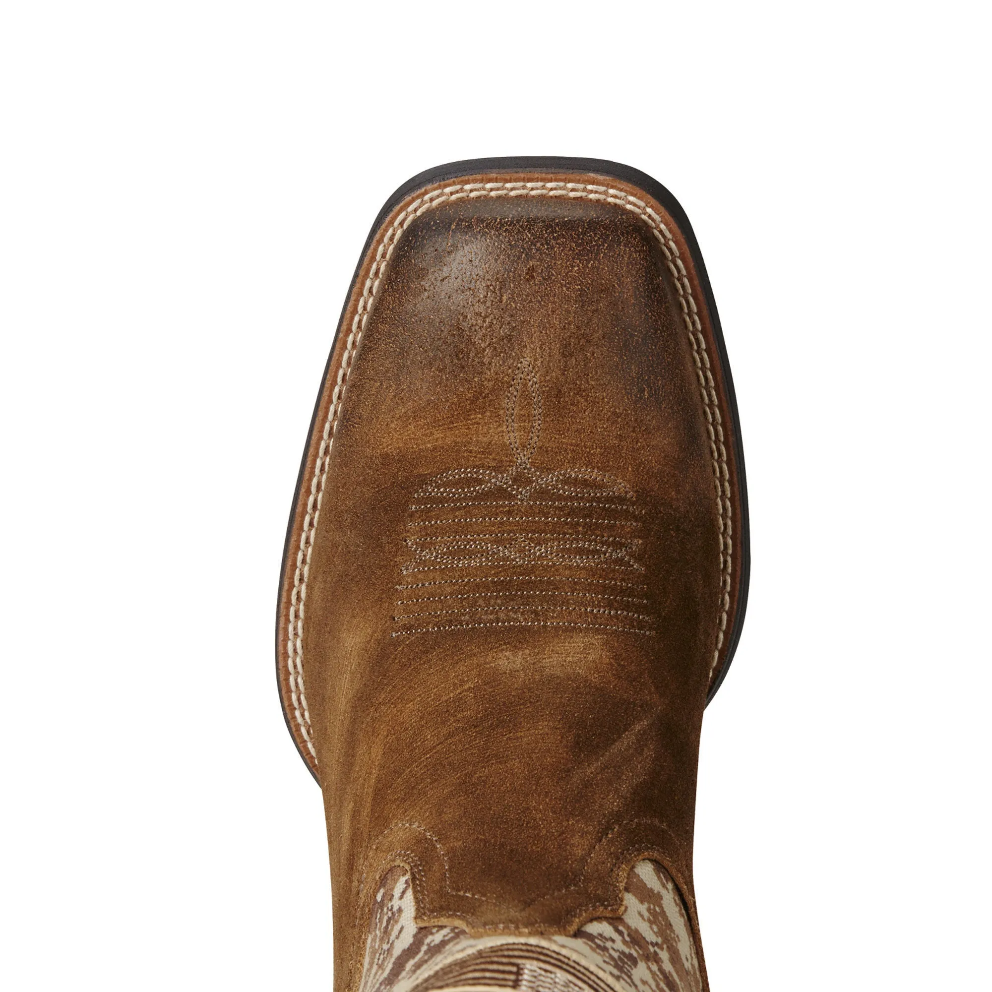 Ariat Mens Sport Patriot Western Boot Antique Mocha Suede