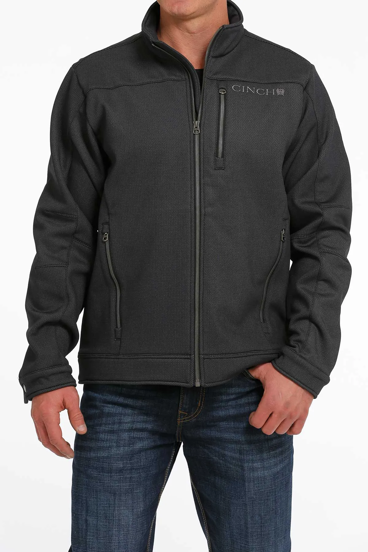 Cinch Men's Black Textured Bonded Jacket