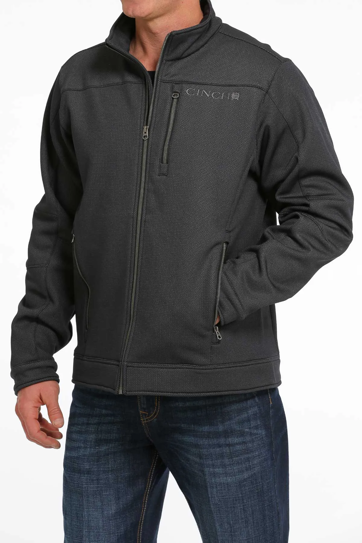 Cinch Men's Black Textured Bonded Jacket