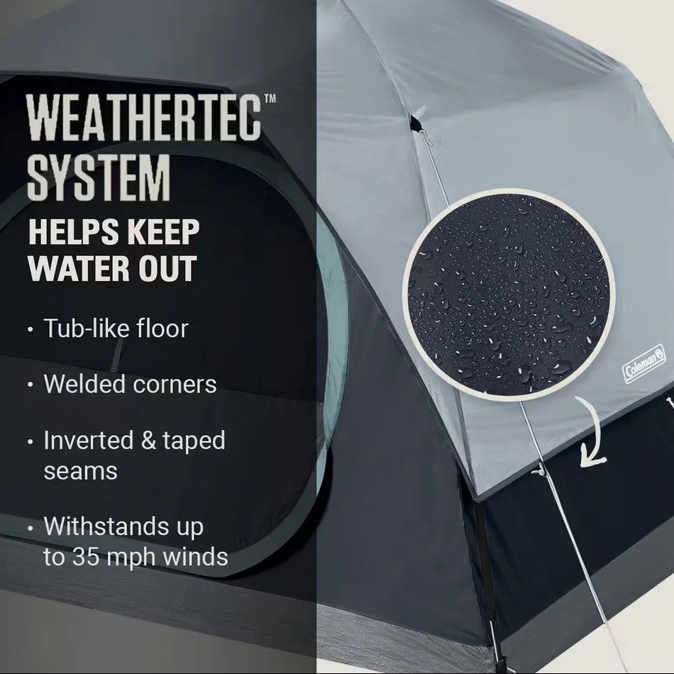 Coleman Skydome 4-Person Camping Tent with LED Lighting