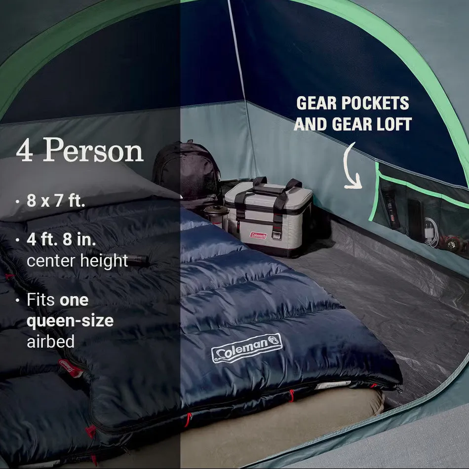 Coleman Skydome 4-Person Camping Tent with LED Lighting