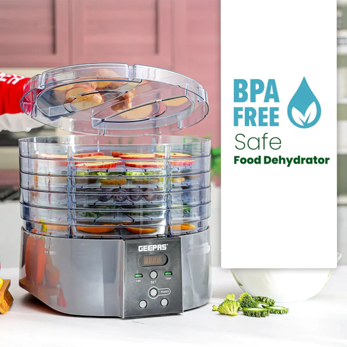 Digital Food Dehydrator With 5 Dry Layers 520W