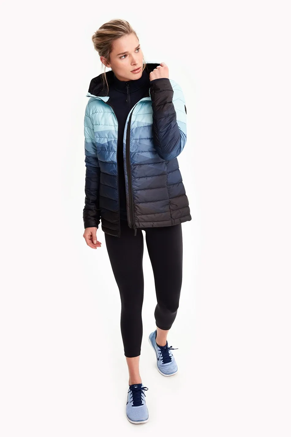 EMELINE AOP PACKABLE JACKET