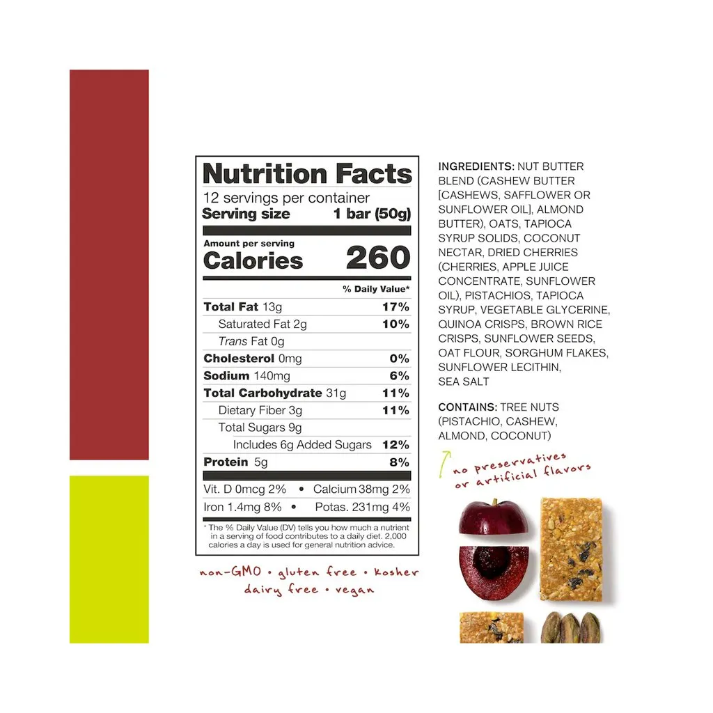 Energy Bar Skratch Labs 50g - Cherries & Pistachios
