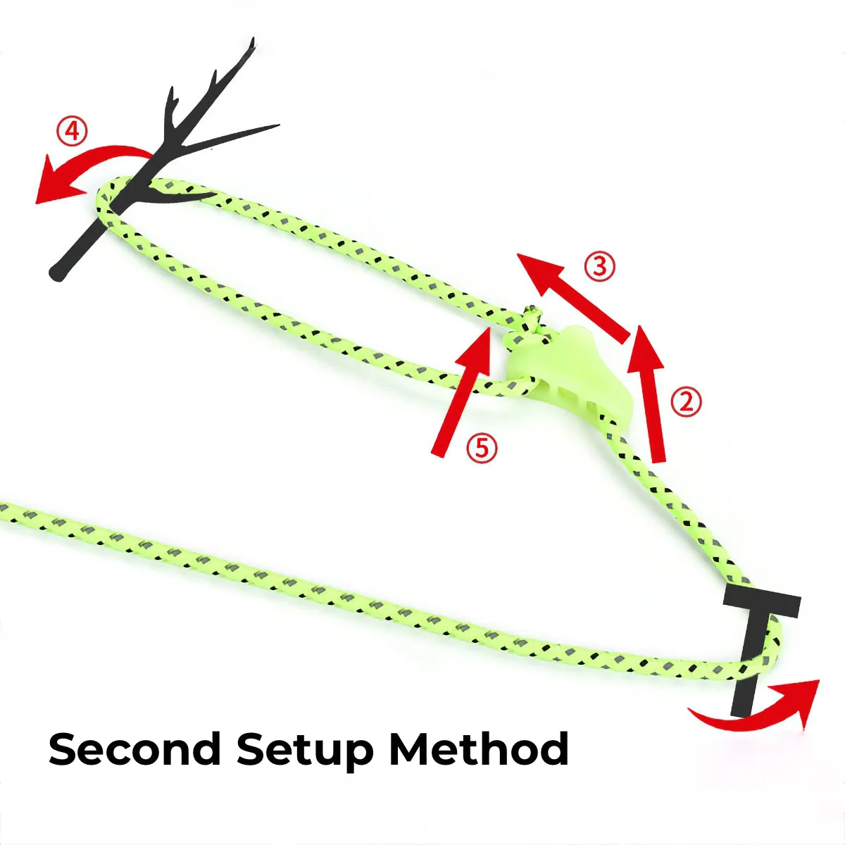 Fluorescent Guyline Adjuster for Outdoor Camping and Hiking - 10 Pcs