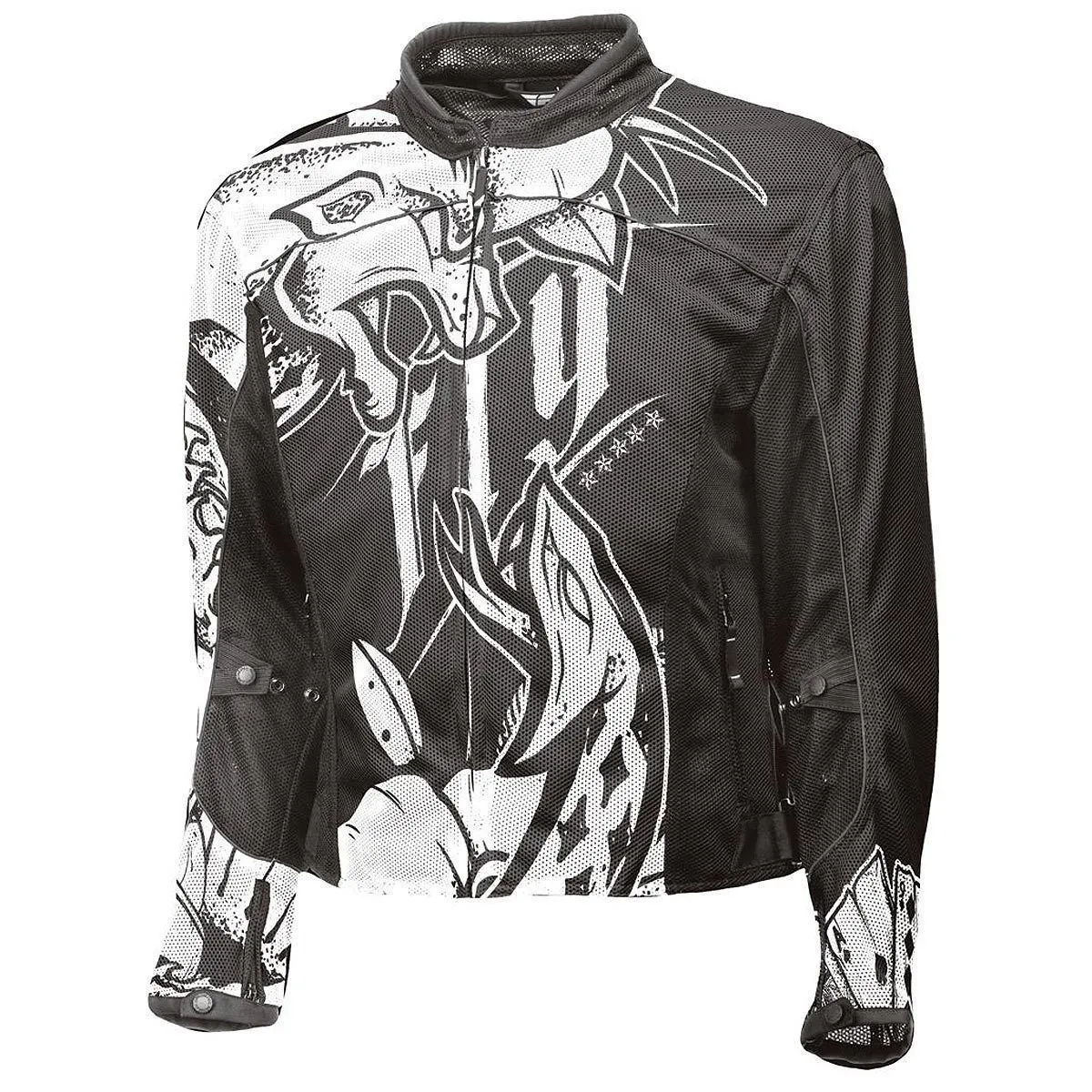 Fly Racing Flux Air Ink 'N Needle Men's Black/White Mesh Jacket