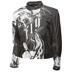 Fly Racing Flux Air Ink 'N Needle Men's Black/White Mesh Jacket
