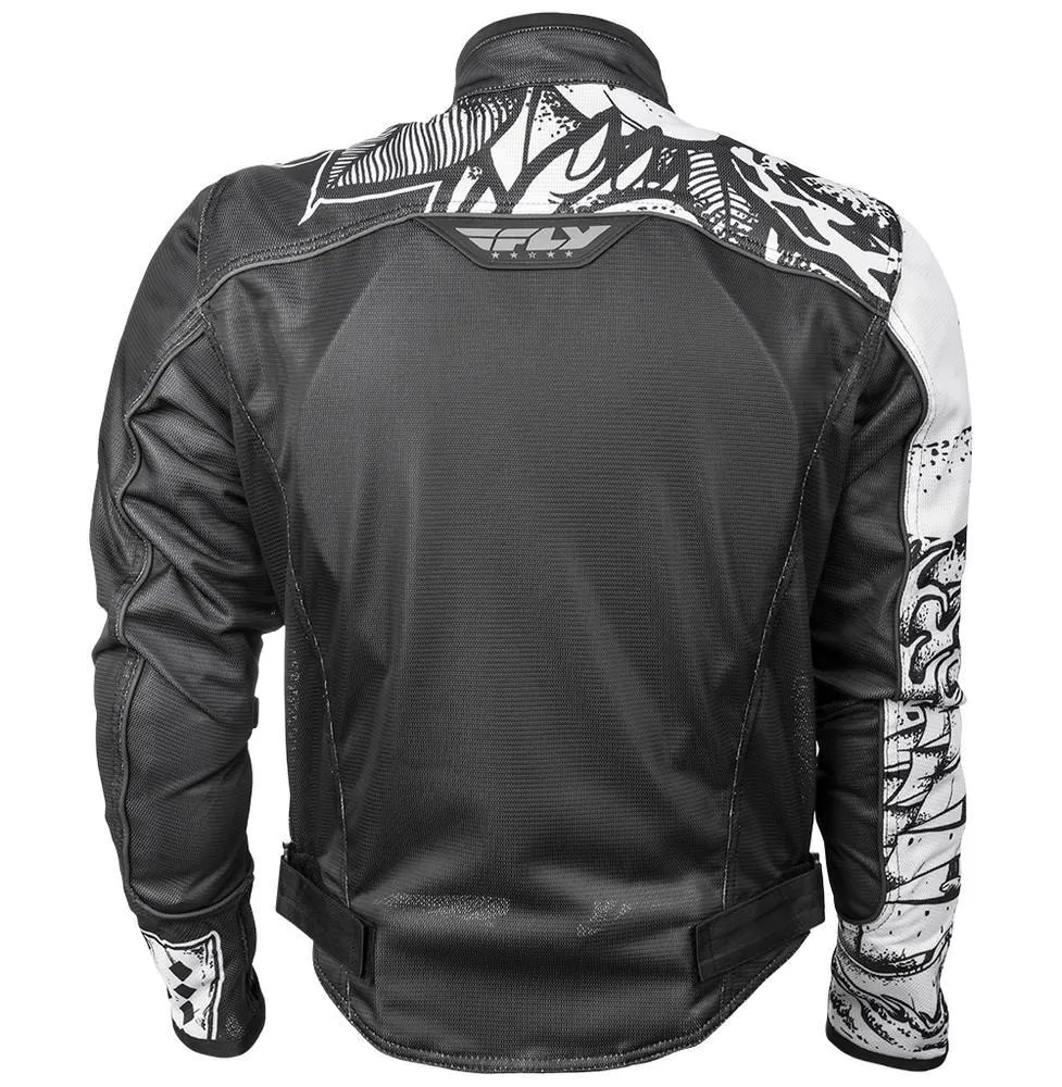 Fly Racing Flux Air Ink 'N Needle Men's Black/White Mesh Jacket