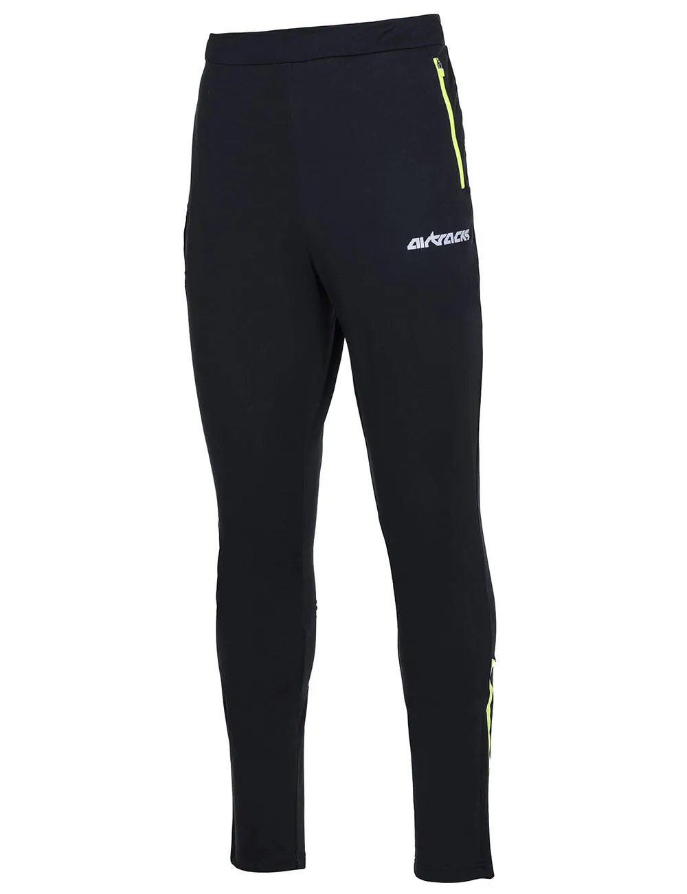 Herren Thermo Winter Laufhose Lang Pro Team Schwarz-Neon Setprodukt