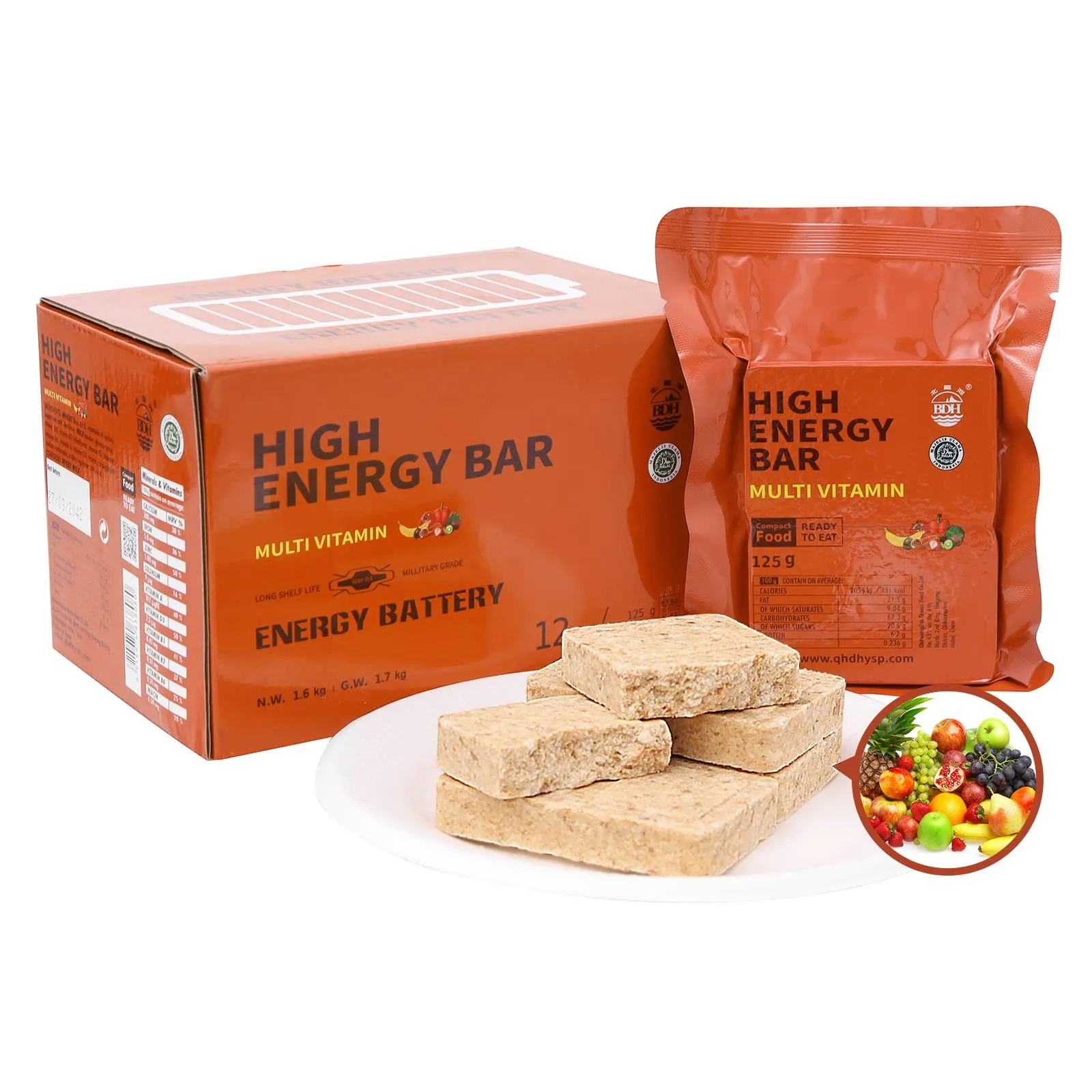 High Energy Ration Bars - Chocolate, Plain and Multi Vitamin (3 Pack)