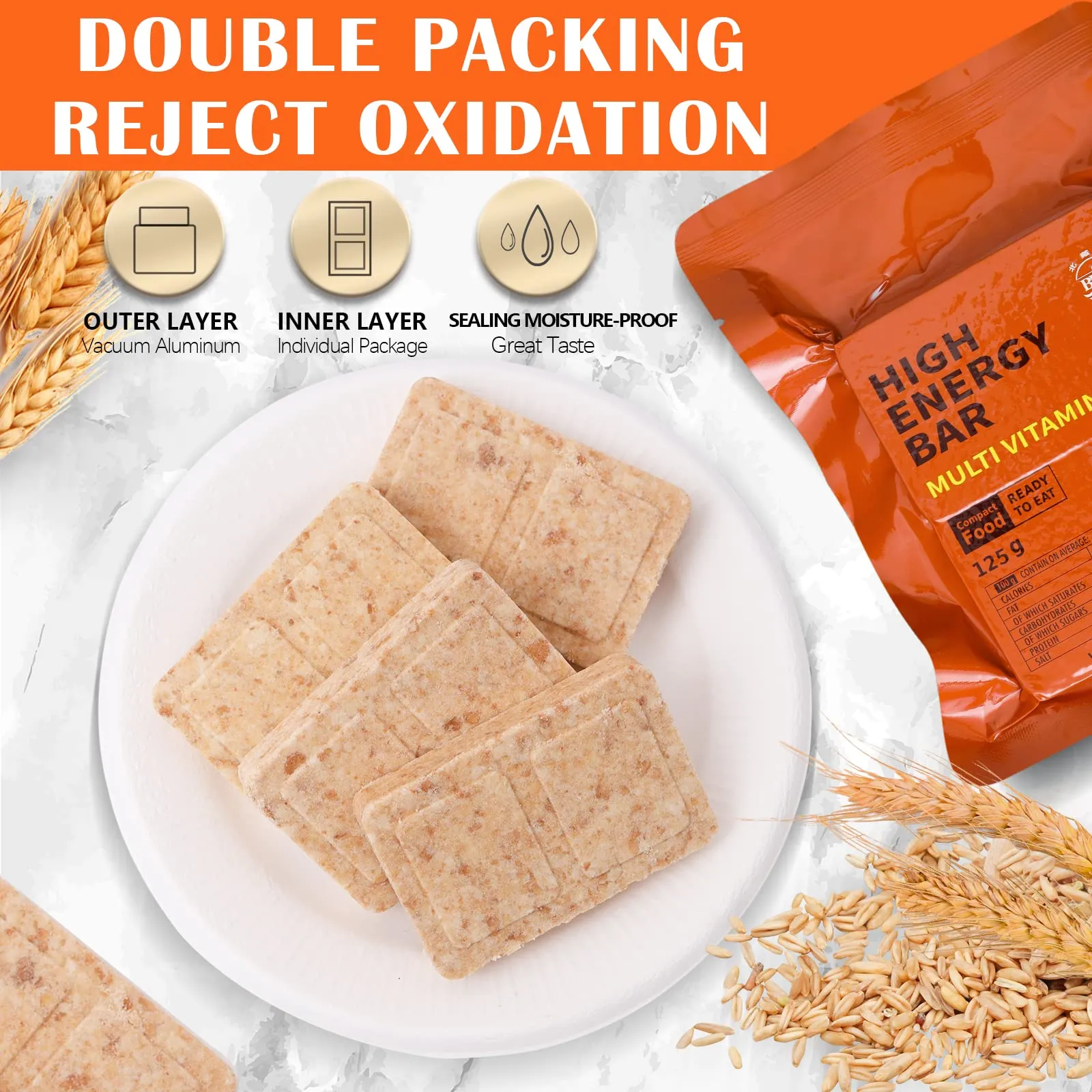 High Energy Ration Bars - Chocolate, Plain and Multi Vitamin (3 Pack)