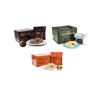 High Energy Ration Bars - Chocolate, Plain and Multi Vitamin (3 Pack)