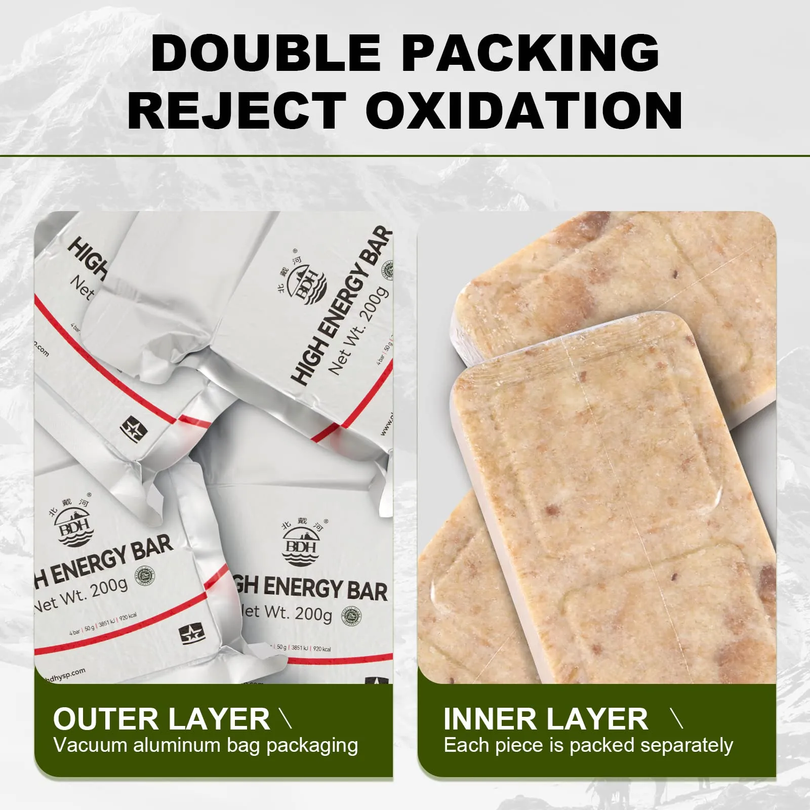 High Energy Ration Bars - Chocolate, Plain and Multi Vitamin (3 Pack)