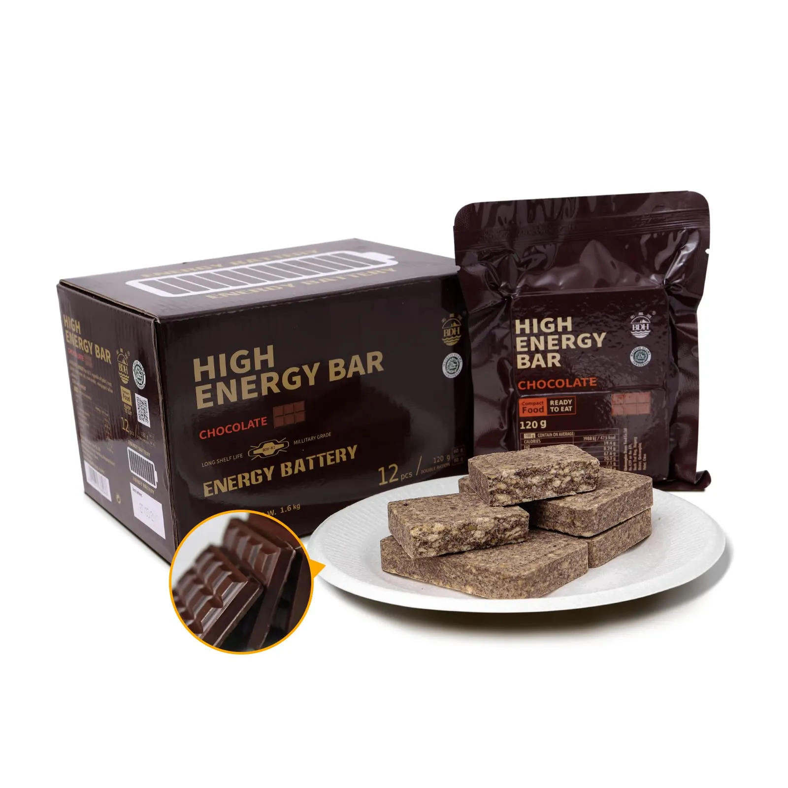 High Energy Ration Bars - Chocolate, Plain and Multi Vitamin (3 Pack)