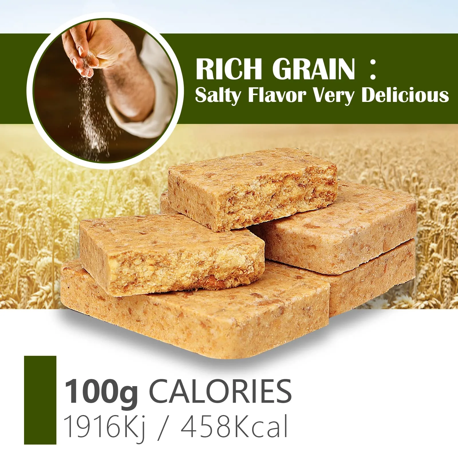 High Energy Ration Bars Peanut Flavor and Salty Flavor (2 Pack)