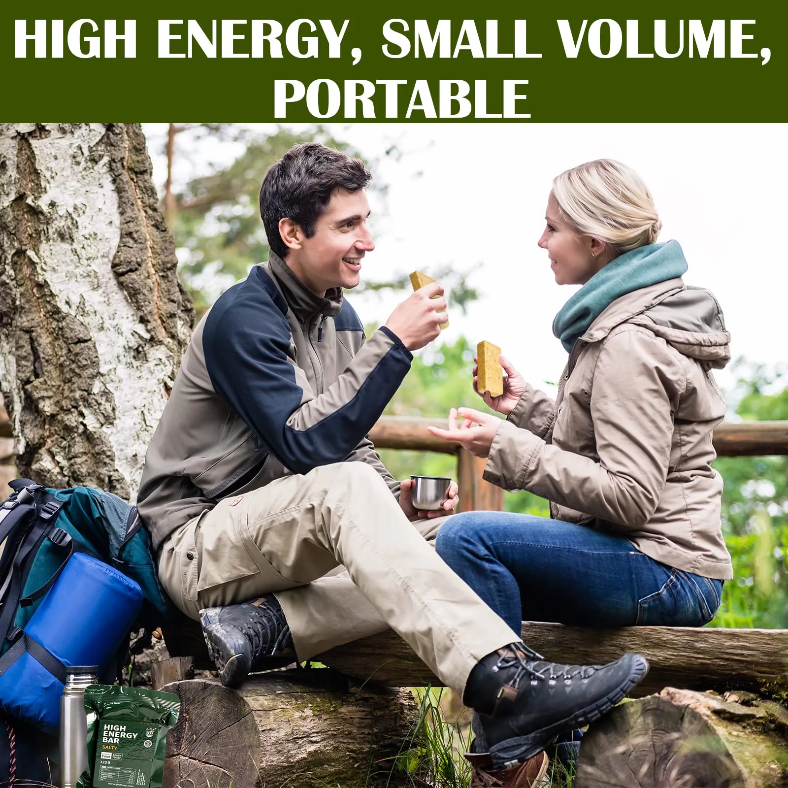 High Energy Ration Bars Peanut Flavor and Salty Flavor (2 Pack)