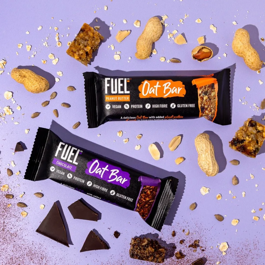 HS849 FUEL10K Peanut Butter Oat Bars 45g (Pack of 16)