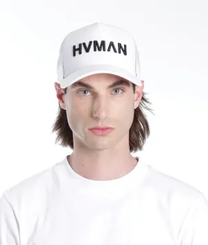 HVMAN MESH TRUCKER CAP IN WHITE