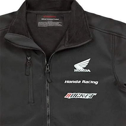 Joe Rocket 'Honda Racing Soft Shell' Mens Black Non-Hooded Textile Jacket