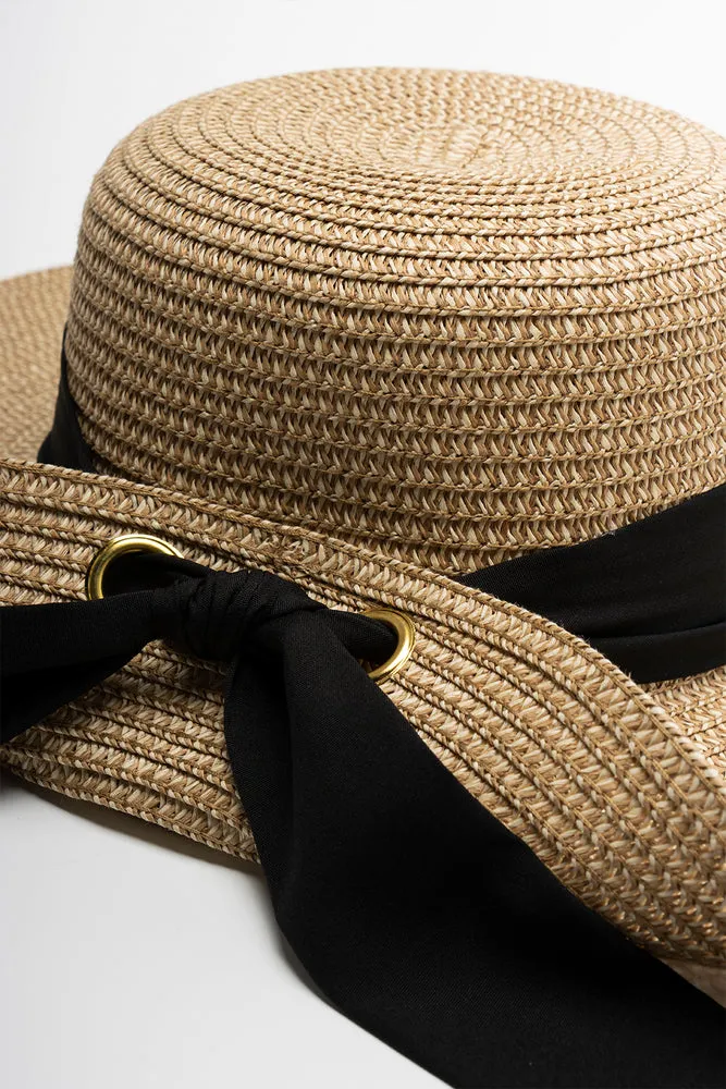 Lifted Brim Sunhat Black