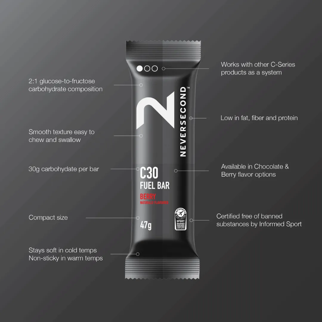 Neversecond C30 Energy Bar: Chocolate