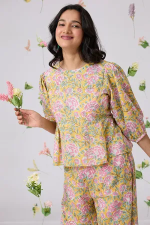 Okhai "Patang" Handblock Printed Pure Cotton Top
