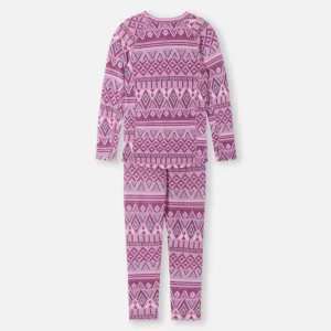 Reima Taitoa Girls Thermal Set, Grey Pink