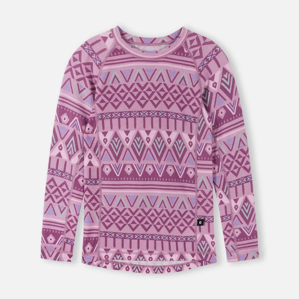 Reima Taitoa Girls Thermal Set, Grey Pink