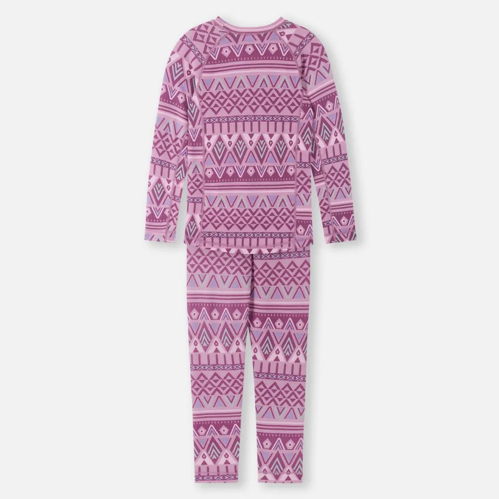 Reima Taitoa Girls Thermal Set, Grey Pink