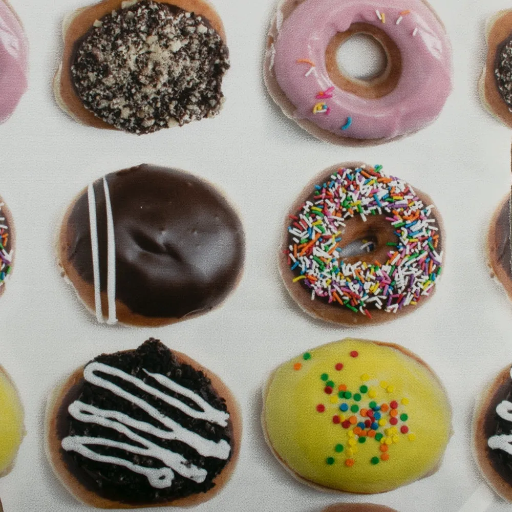 Stay dry digital printed PUL -  Doughnuts - white / multicolour