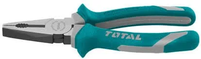 Total Combination Pliers 8"(200mm), Heavy Duty Side Cutting Pliers for Wire and Cables. Ideal for Linesmen, Around the House and DIY Projects  - THT210806