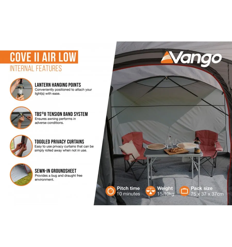 Vango Cove II Air Inflatable Drive Away Awning Smoke - Low - Refurbished