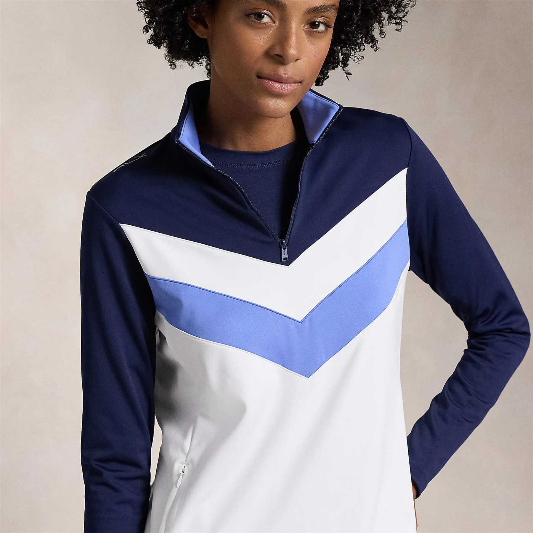 Womens RLX Power Stretch Quarter Zip Ceramic White - AW24